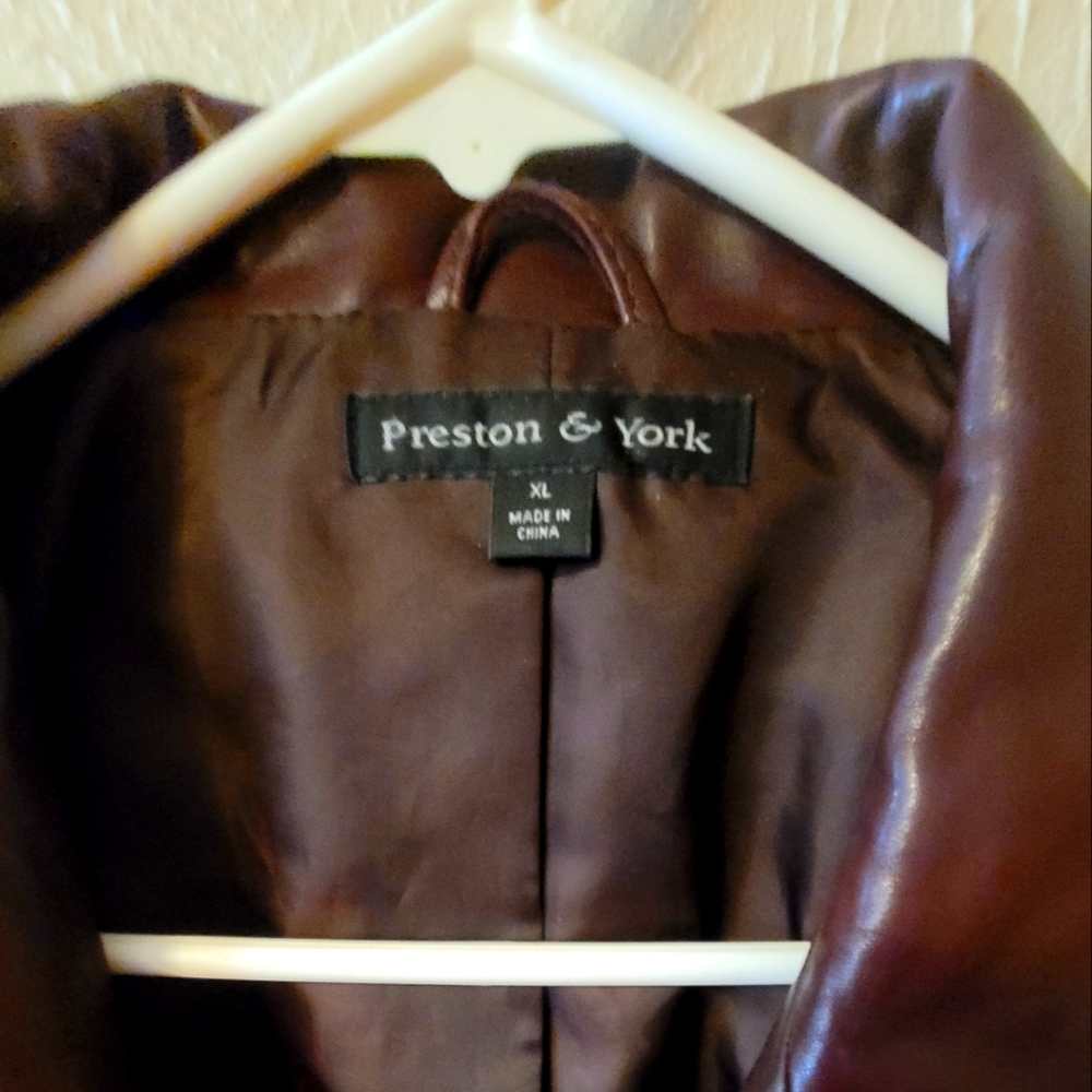 Preston and York XL Burgandy Lambskin Leather Jacket
